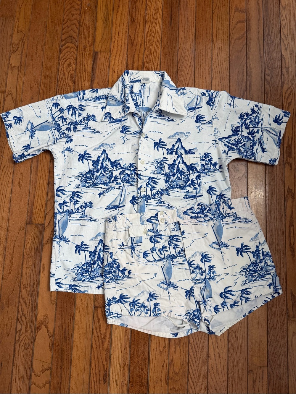 Vintage 1950’s Florida Sunwear Of Miami Palm Tree Men’s Swimwear Set Large 36
